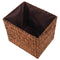 vidaXL - Bankje - met - 3 - manden - 105x40x42 - cm - zeegras - bruin