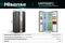 HISENSE MS91558FC Side-by-Side Koelkast 544 Liter Zwart Energieklasse C