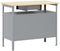 vidaXL - Werkbank - met - Vergrendelbare - Deur - Zwart - 100x55x85 - cm - Staal