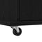 vidaXL - Lectern - Podium - met - Wielen - Zwart - Eiken - Hout
