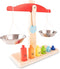 New Classic Toys® Houten Speelgoedweegschaal - Inclusief 6 Gewichtjes - Educatief Rollenspel - Multi Kleur