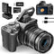 NBD 4K - Digitalkamera 64MP - 40X Zoom Autofocus 1080P HD - Donkerbruin (2 Batterien)