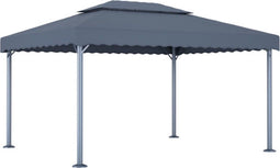 vidaXL - Prieel - 400x300 - cm - aluminium - antraciet