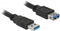 Delock 85054 - USB verlengkabel - USB3.0 tot 5 Gbit/s - Zwart