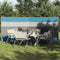 vidaXL - Windscherm - camping - waterdicht - 340x130 - cm - blauw