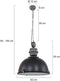 Steinhauer Bikkel XXL 7834ZW - Hanglamp - Ø52 cm zwart industrieel