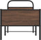 vidaXL - Bedframe - zonder - matras - bewerkt - hout - bruin - eikenkleur - 80x200 - cm
