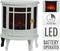 Sfeerhaard/open haard wit met led verlichting L24,5 x B12,5 x H30 cm - Elektrische haarden