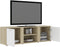 vidaXL - Tv-meubel - 120x34x37 - cm - bewerkt - hout - wit - en - sonoma - eikenkleurig