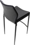 Barkruk Stavanger Kunstleer Mat geborsteld RVS frame, Zwart