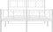 vidaXL - Bedframe - met - hoofd- - en - voeteneinde - metaal - wit - 160x200 - cm