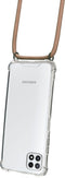 Mobiparts Galaxy A22 5G (2021) - Lanyard Case - Verstelbaar koord - Nude (beige)