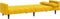 vidaXL - Slaapbank - 2-zits - met - 2 - kussens - fluweel - geel