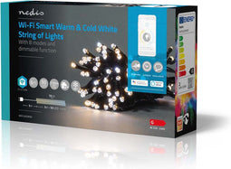 Nedis SmartLife - Kerstverlichting - Wi-Fi - Warm tot Koel Wit - 50 LED's - 5.00 m