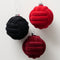 Kerstbal knopen rood en zwart