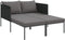 vidaXL - Ligbed - met - Kussens - voor - 2 - Personen - - - Antraciet - - - 115x153x69,5 - cm - - - Staal