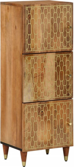 vidaXL - Hoge - kast - 40x33x110 - cm - massief - mangohout