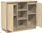 vidaXL - Dressoir - met - LED - Sonoma - Eik - 90x32x75 - cm - Gelaagd - Hout