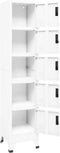 vidaXL - Lockerkast - 38x40x180 - cm - staal - wit