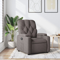 Fauteuil verstelbaar stof taupe