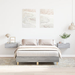 vidaXL - Bedframe - 120x190 - cm - Grijs - Sonoma - Geengineerd - Hout