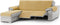 Hoes voor chaise longue met korte armleuning links Eysa MONTBLANC Mosterd 100 x 110 x 200 cm