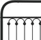 vidaXL - Hoofdbord - 140 - cm - metaal - zwart