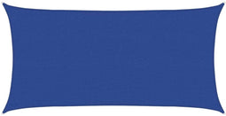 vidaXL - Zonnezeil - rechthoekig - 160 - g/m² - 2,5x5 - m - HDPE - blauw