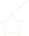 J-Line decoratie Ster - metaal - wit - small - LED lichtjes