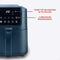 Bourgini Slimfit Airfryer XL - Heteluchtfriteuse 5 liter 1500W PFAS vrij - Blauw