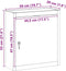 vidaXL - Gereedschapskast - Muurmontage - Zwart - 50x20x55 - cm - Staal