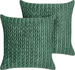 ECLIPTA - Sierkussen set van 2 - Groen - 45 x 45 cm - Polyester