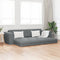 vidaXL - Vloersofa - Bed - 2-in-1 - Donkergrijs - 245x150x60,5 - cm - Stof