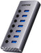Unitek H1314A01-EU - USB Hub - 7x USB 3.2 Gen 1 - Grijs