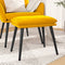 vidaXL - Voetenbank - 45x29,5x35 - cm - fluweel - mosterdgeel