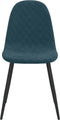 vidaXL - Eetkamerstoelen - 2 - st - fluweel - blauw