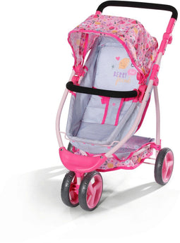 BABY born Deluxe - Poppenwagen - Verstelbare duwgreep - Inklapbaar