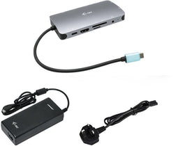 i-tec USB-C Metal Nano Dock - HDMI/VGA met LAN + Charger 112W