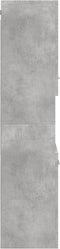 vidaXL - Badkamerwandkast - 30x30x130 - cm - bewerkt - hout - betongrijs