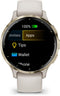 Garmin Venu 3S - Smartwatch 41mm - AMOLED-scherm - Goud Wit