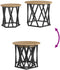 vidaXL - Nesting - Bijzettafels - 2 - stuks - Artisan - Eiken - Geengineerd - Hout
