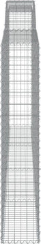 vidaXL - Schanskorven - 3 - st - gewelfd - 400x30x160/180 - cm - ijzer