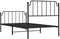 vidaXL - Bedframe - met - hoofd- - en - voeteneinde metaal - zwart - 100x190 - cm