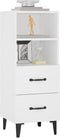 vidaXL - Dressoir - 34,5x34x90 - cm - bewerkt - hout - wit