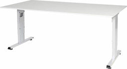 Verstelbaar Bureau - 180x90 wit - wit frame