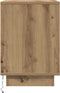 vidaXL - Nachtkastje - met - LED-verlichting - 38x34x50 - cm - artisanaal - eiken