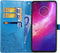 Hoesje Met Pasjeshouder Geschikt voor Motorola One Hyper - Mandala Bookcase - Turquoise