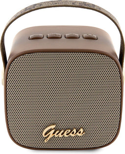 Guess GUWSB2P4SMW - Bluetooth Speaker mini - 4G Leather Script Logo - bruin