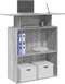 vidaXL - Receptiebalie - 100x40x104 - cm - bewerkt - hout - grijs - sonoma - eiken