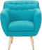 MELBY - Chesterfield fauteuil - Blauw - Polyester